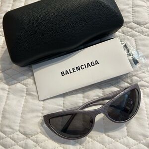 Balenciaga Charcoal Cat-Eye Sunglasses